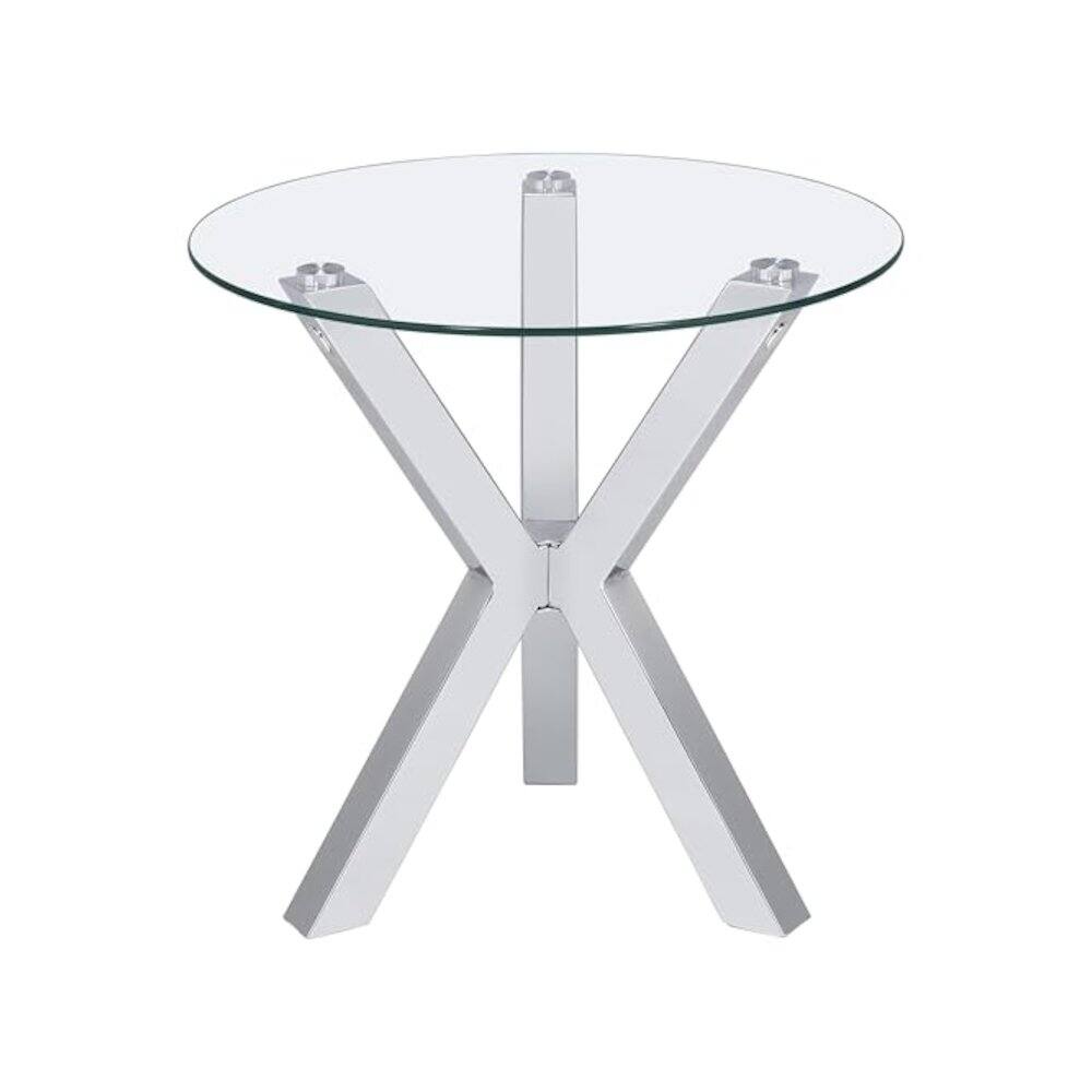 Alt View 1. Coaster Co. of America - Kenzie 2-piece Round Coffee and End Table Set Chrome - Chrome.