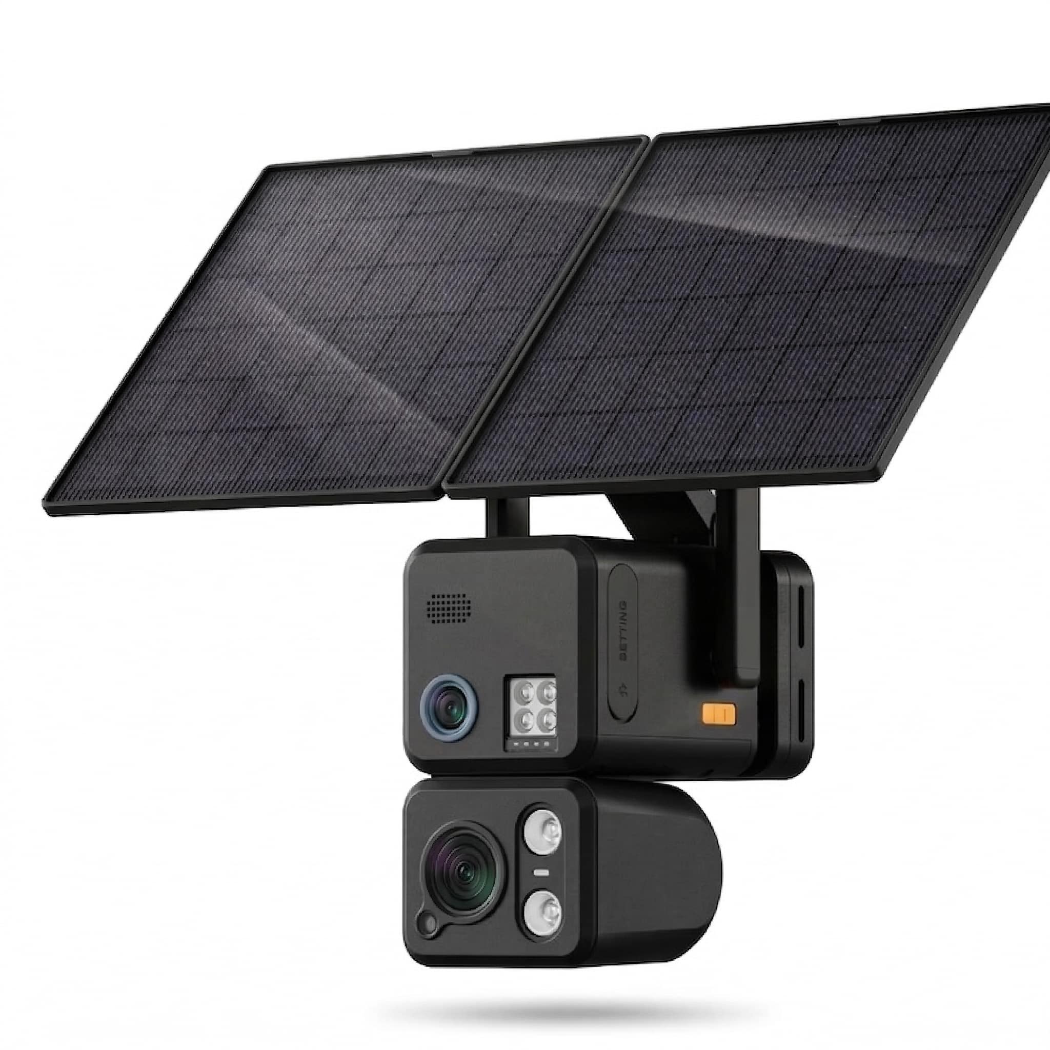 Cluzine - 4MP 4G/WiFi Solar Security Camera Outdoor, 360° PTZ, Color Night Vision, AI Track, 2-Way Audio, IP66