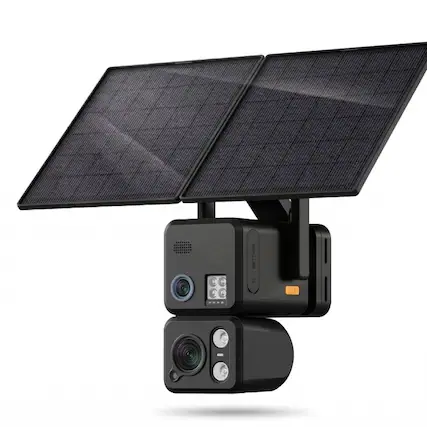 Front. Cluzine - 4MP 4G/WiFi Solar Security Camera Outdoor, 360° PTZ, Color Night Vision, AI Track, 2-Way Audio, IP66.