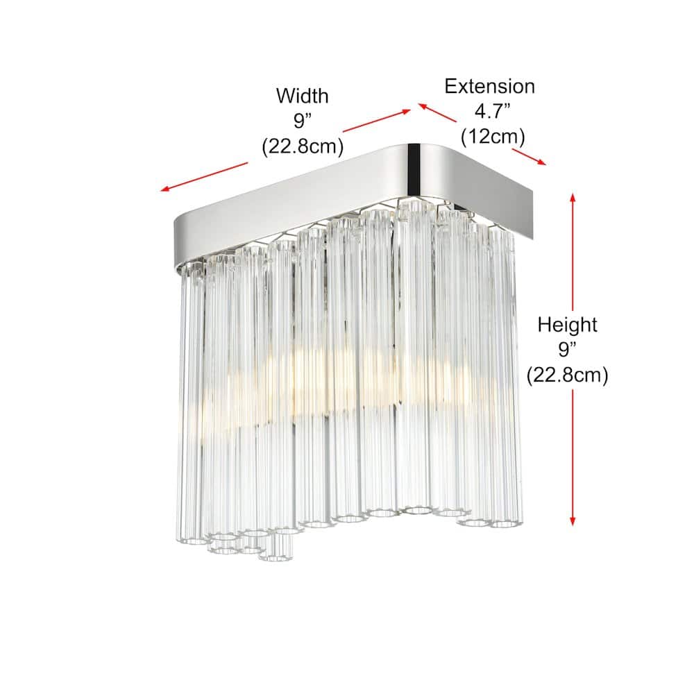 Elegant Lighting - Harlow 9 Inch Wall Sconce In Chrome - Chrome And Clear price history on PriceWatchPro