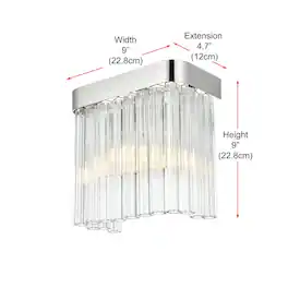 Elegant Lighting - Harlow 9 Inch Wall Sconce In Chrome - Chrome And Clear