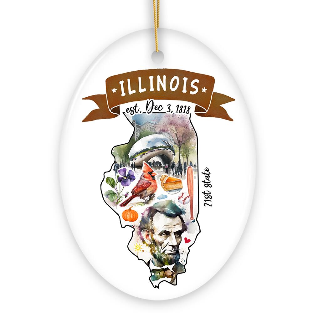 ILLINOIS  
est. Dec 3, 1818  
21st state