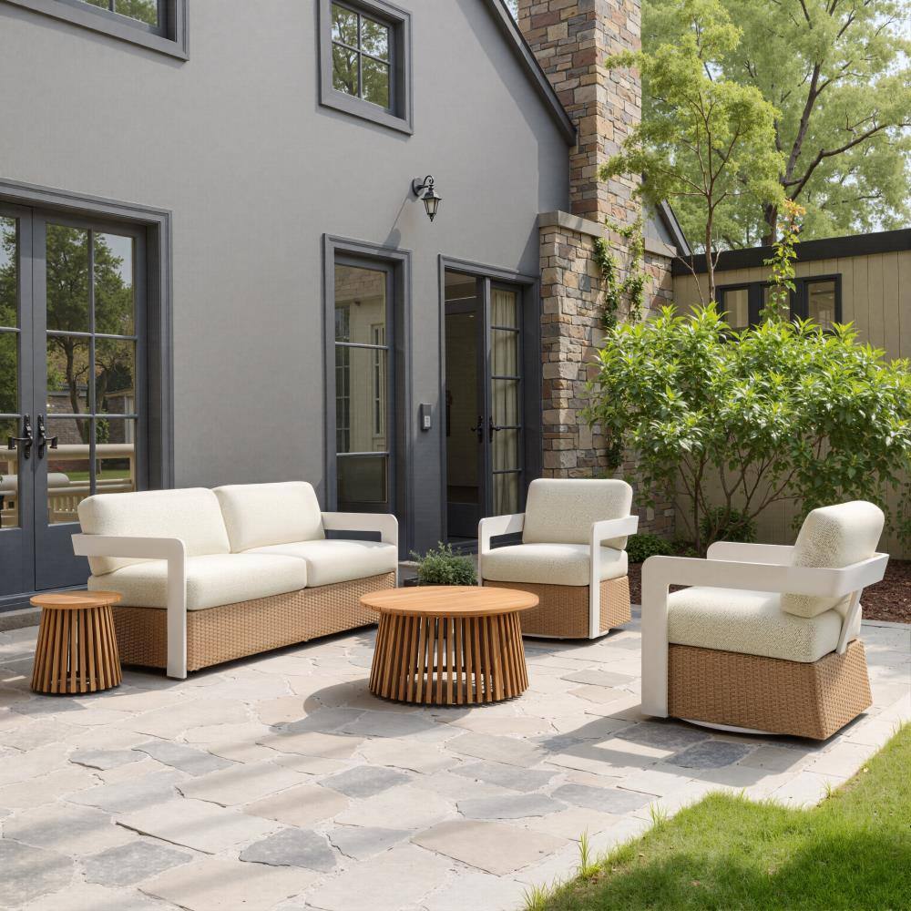 Angle. Hivvago - Zahara Coffee Table Natural - Natural.