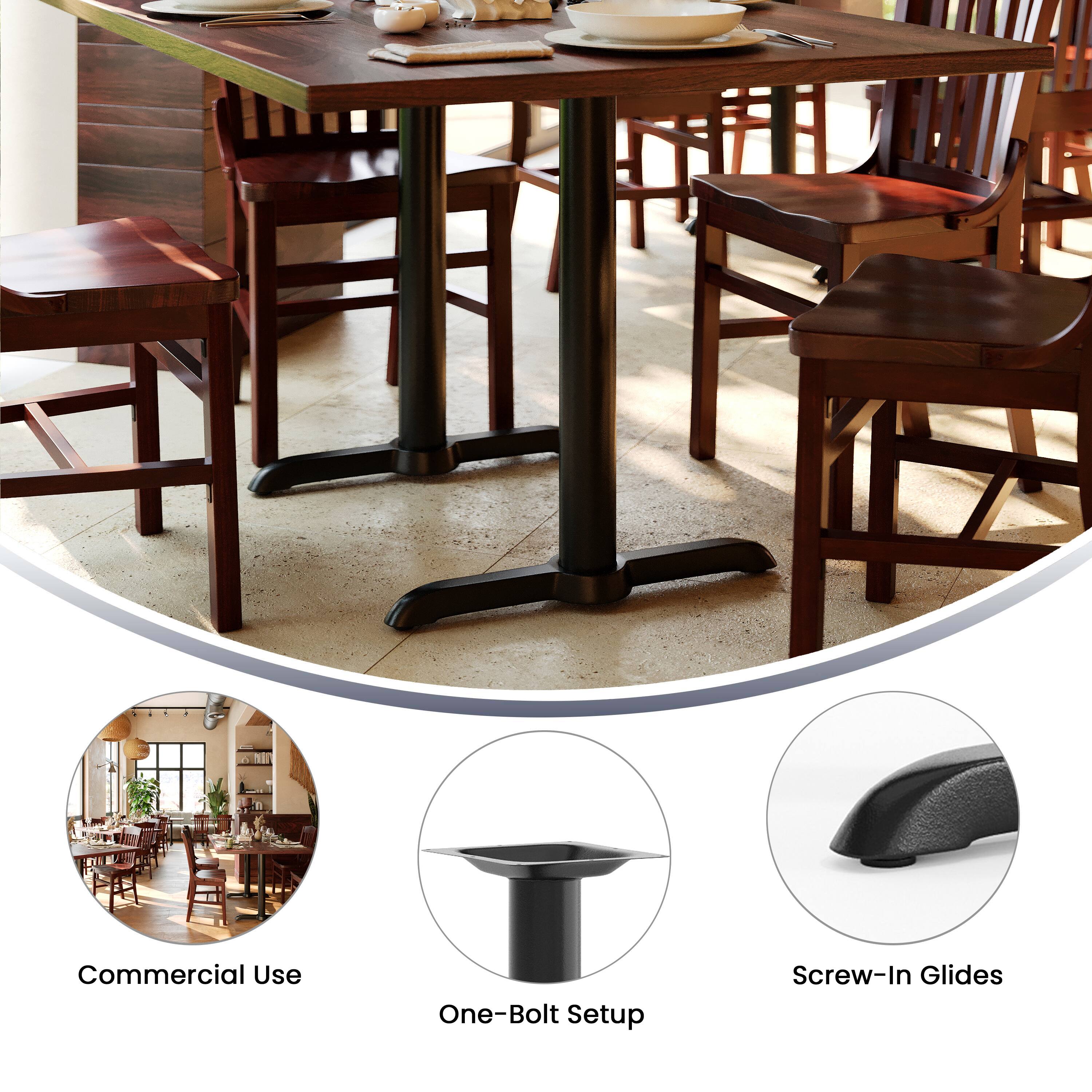 Commercial Use  
One-Bolt Setup  
Screw-In Glides