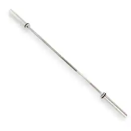 Sunny Health & Fitness - 72” (6 ft) Olympic Barbell Bar - Silver