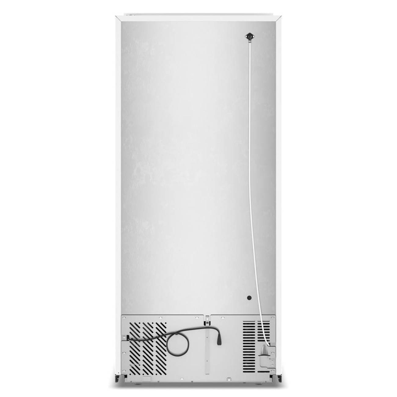 Back. Amana - 28 in. Wide 14 cu. ft. Top-Freezer Refrigerator With A Large Crisper Drawer - White.