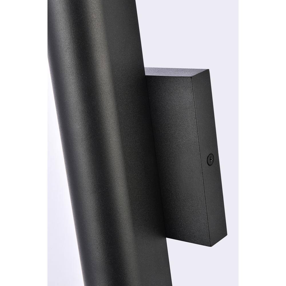 Alt View 2. Living District - Raine Integrated LED wall sconce in black - Black.