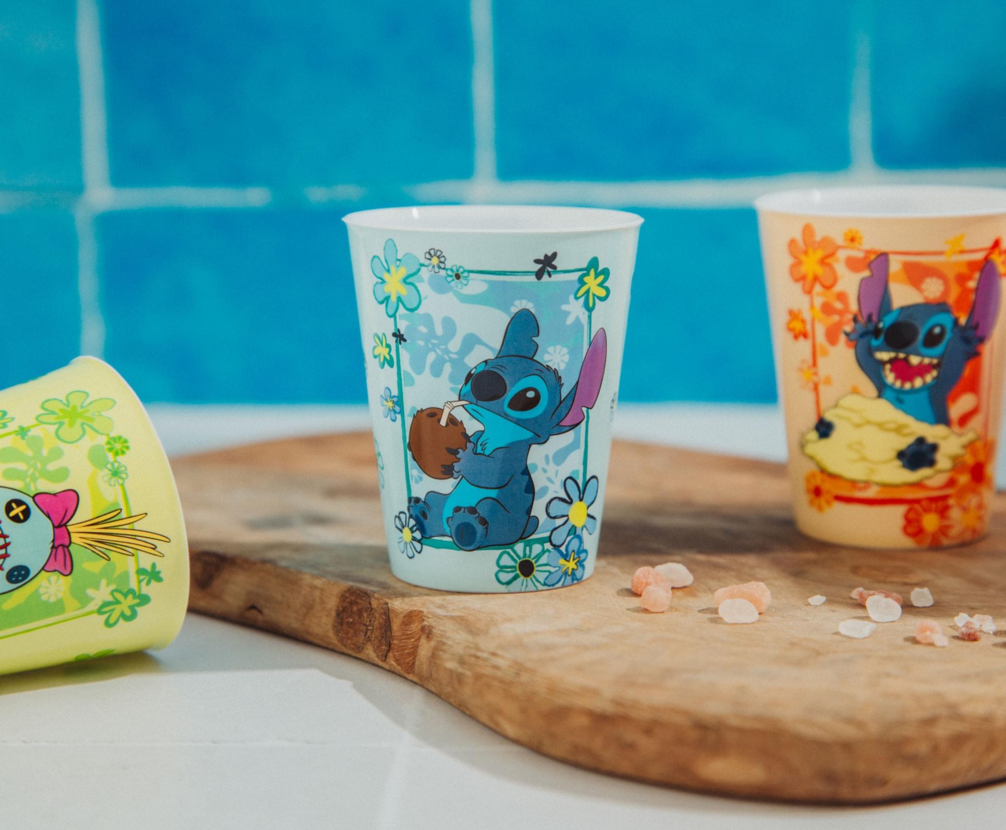 Alt View 2. Silver Buffalo - Disney Lilo & Stitch Tropical 2-Ounce Plastic Mini Cups | Set of 4 - Blue.