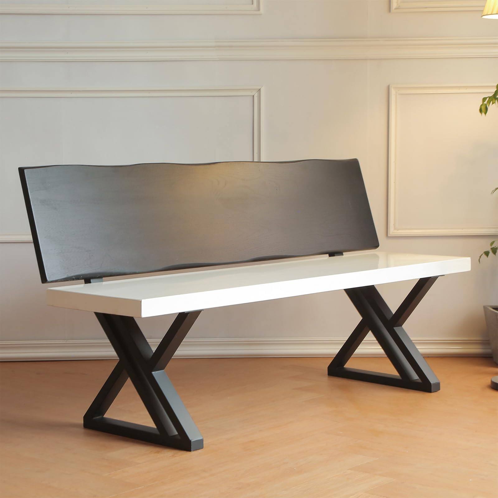 Back. JETRANSPORT - 16 Inch Metal Bench Backrest Bracket Set Of 2 Ideal For Diy Projects With Butcher Block Countertops And Wood - Default.