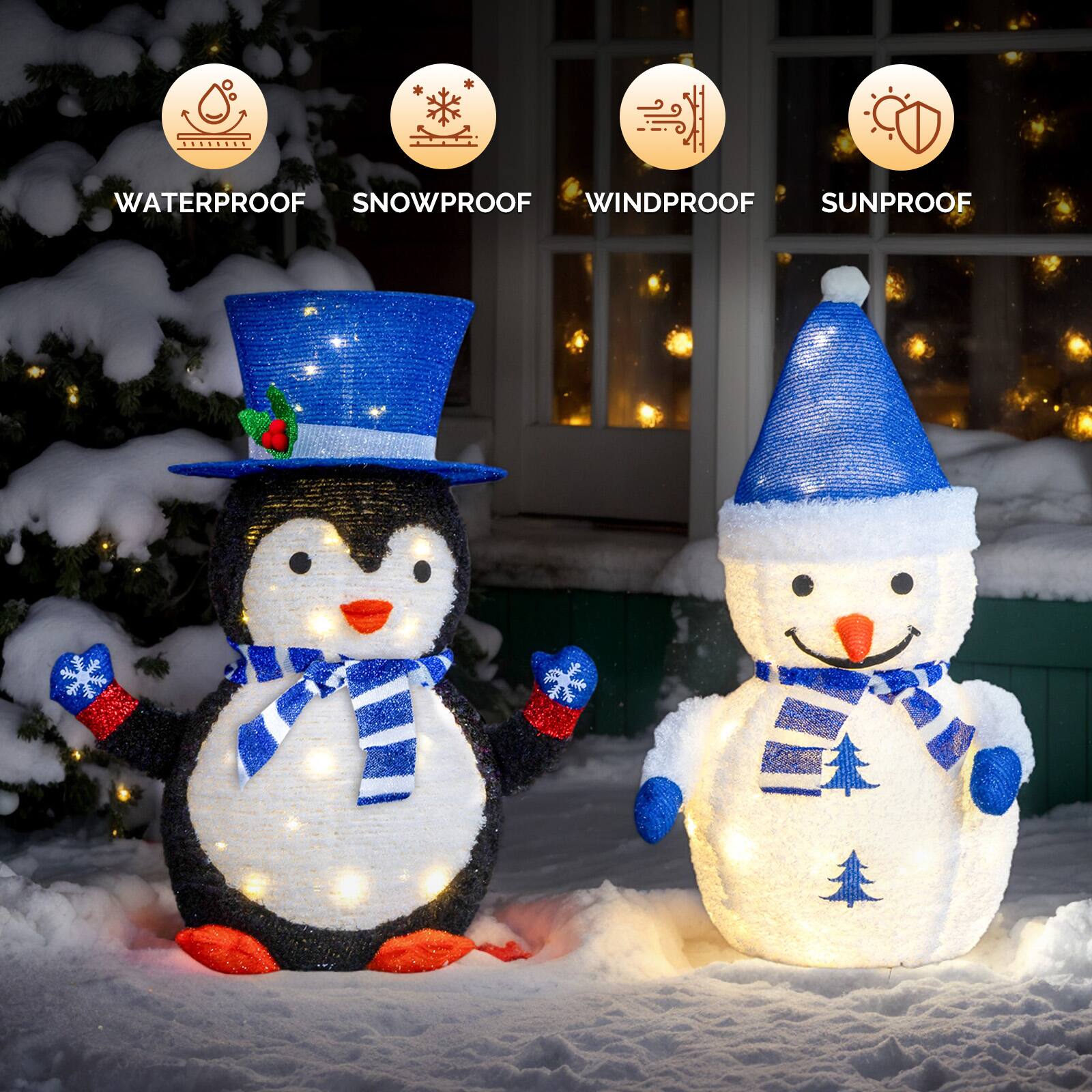 - WATERPROOF
- SNOWPROOF
- WINDPROOF
- SUNPROOF