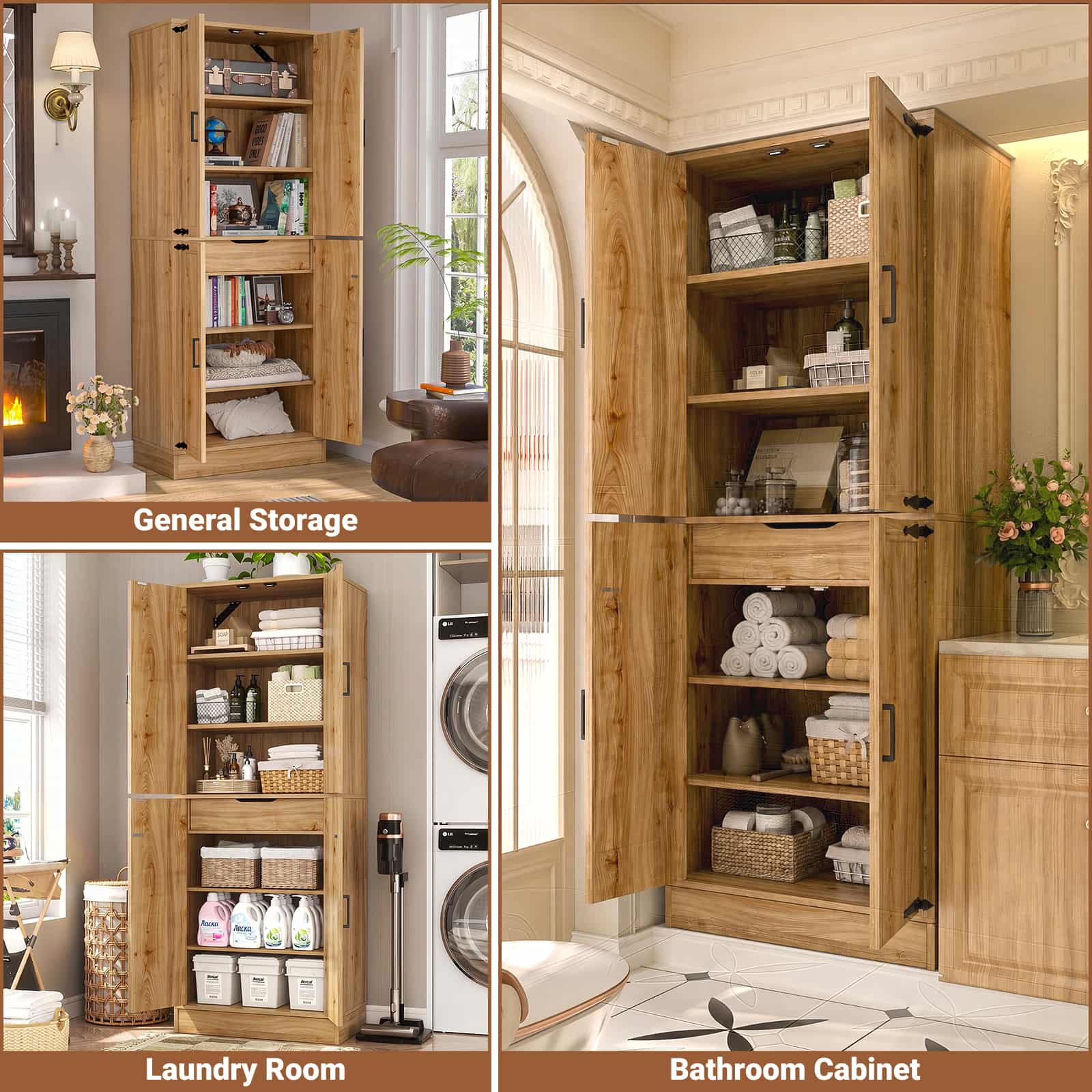 General Storage  
Laundry Room  
Bathroom Cabinet