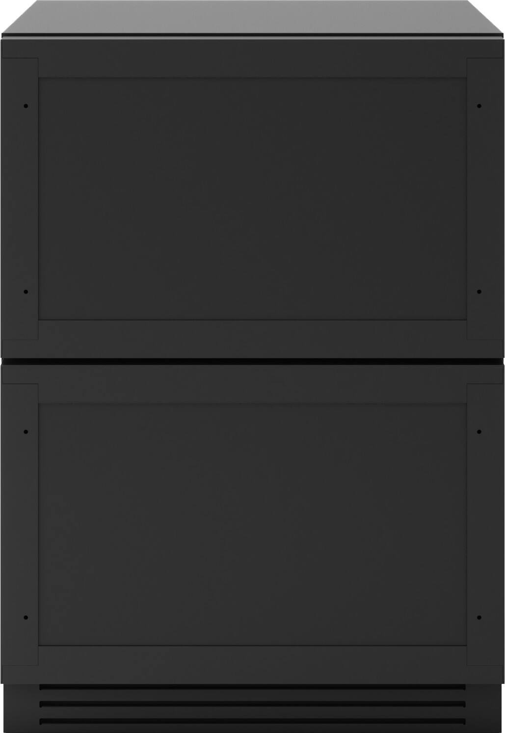 Angle. Zephyr - Presrv 24 in. 3.9 Cu. Ft. Dual Zone Panel Ready Refrigerator Freezer Drawers Mini Fridge - Custom Panel Ready.