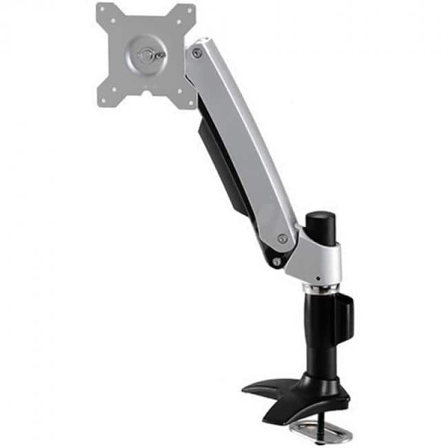 Amer Networks - Amer Mounts Articulating Single Monitor Arm for 15"-26" LCD/LED Flat Panel Screens - Supports up to 22lb monitors, +90/ - White