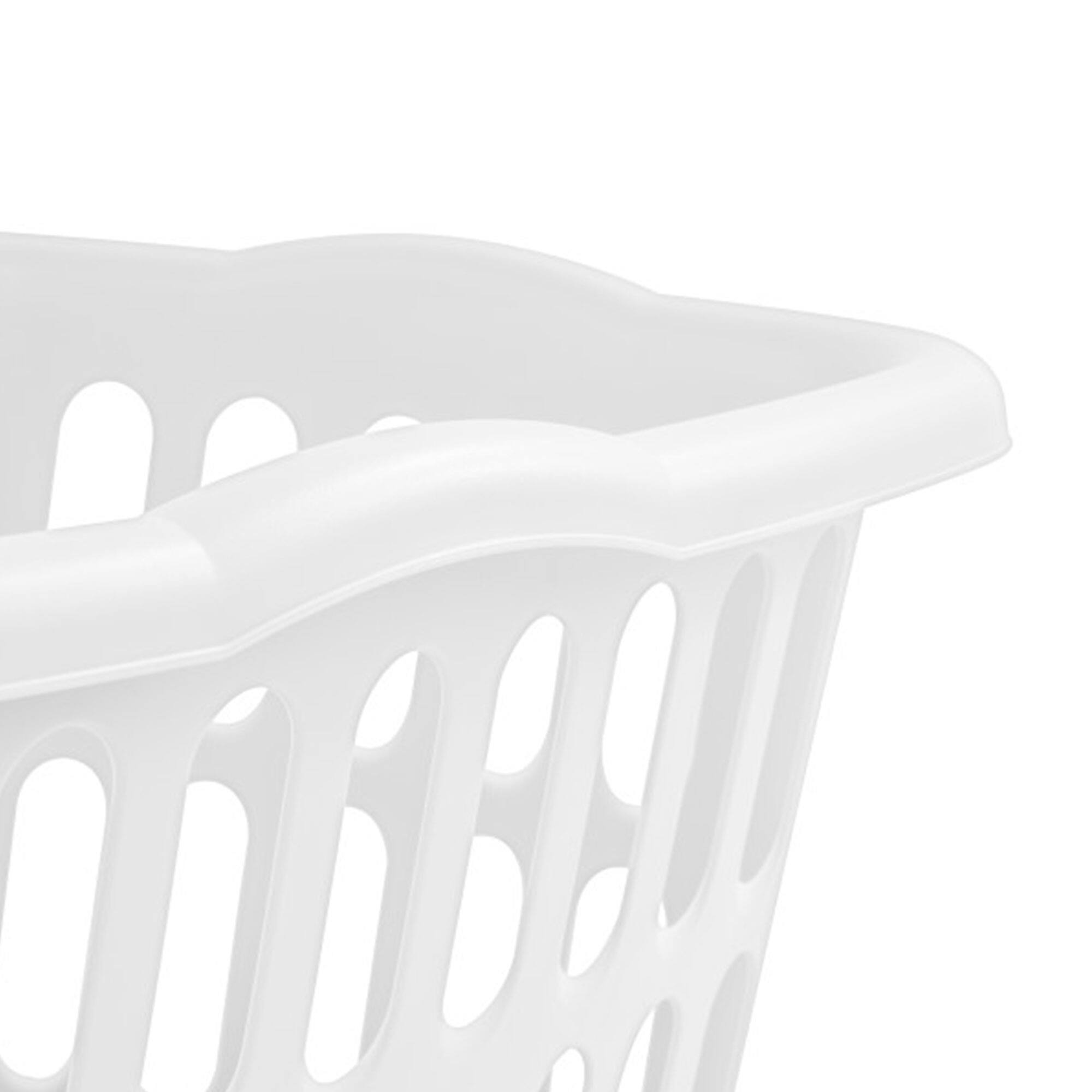 Alt View 5. Sterilite - Sterilite 1.5 Bushel Rectangular Plastic Laundry Basket Bins, White, 12 Pack - White.