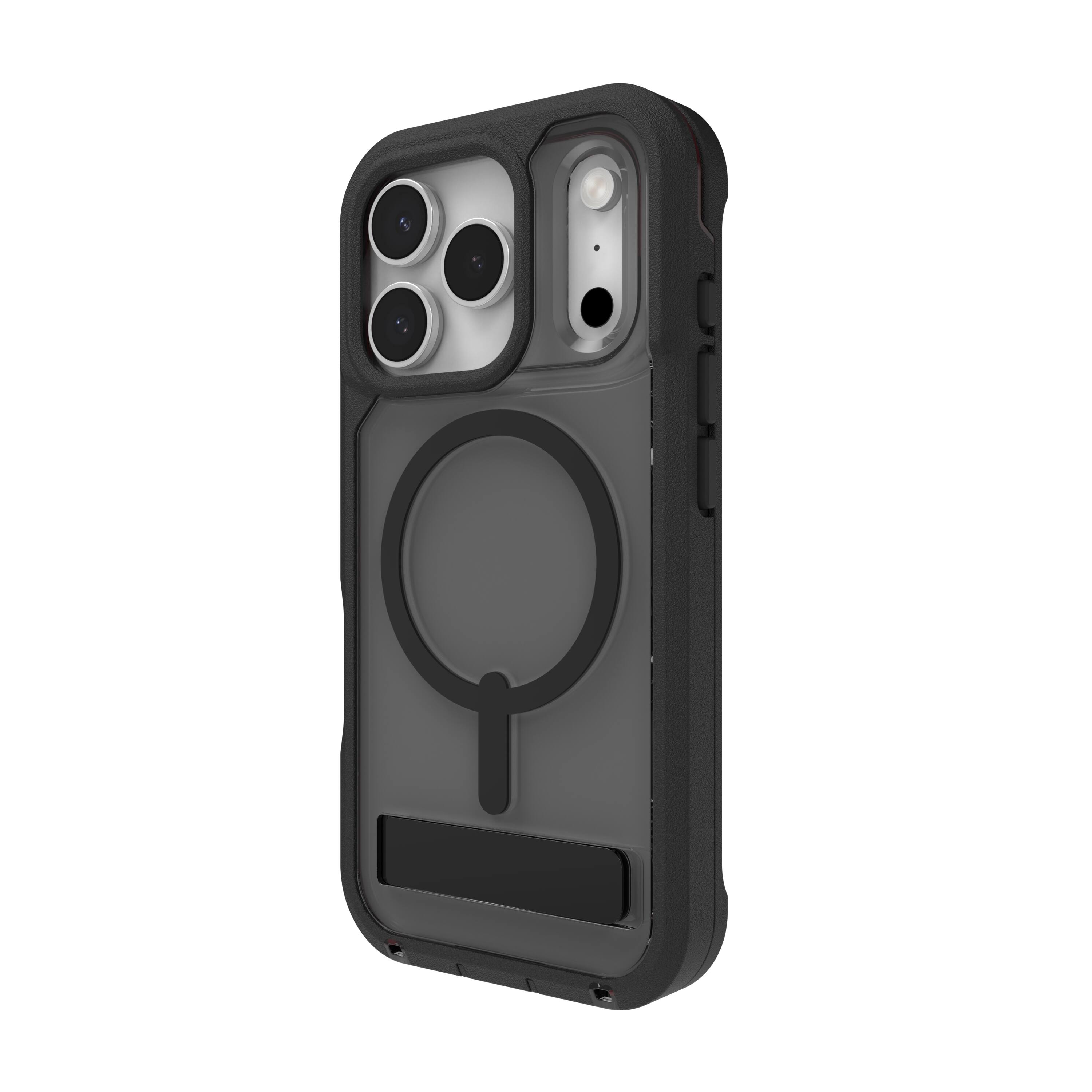 Alt View 12. ZAGG - Rainier Snap with Kickstand for Apple iPhone 17 Pro - Smoke Black.