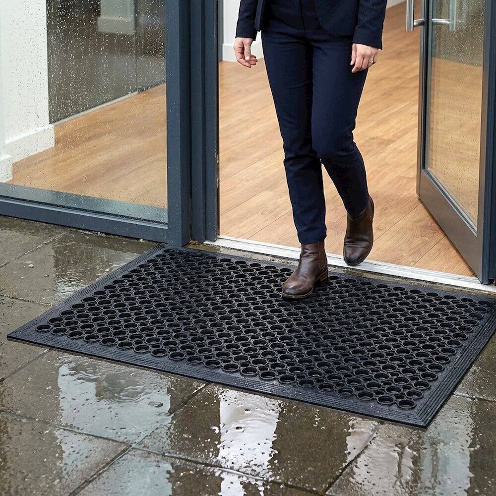 Alt View 4. Floortex - Doortex® Open-Top Black Anti-Fatigue Mat - 36" x 60" - Black.