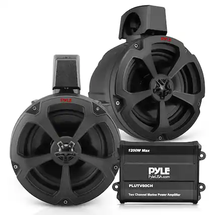 PYLE PYLE 1200W Max PyleUSA.com PLUTV60CH Two Channel Marine Power Amplifier