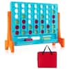 Front. Costway - Costway Wall Mounted or Tabletop Giant 4-IN-A-ROW Jumbo 4-to-Score Connect Game Set - Orange,Blue.