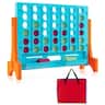 Costway - Wall Mounted or Tabletop Giant 4-IN-A-ROW Jumbo 4-to-Score Connect Game Set - Orange,Blue
