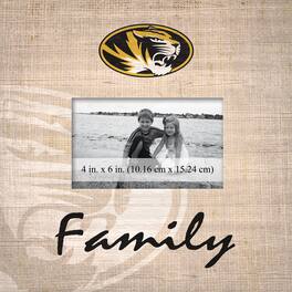 Fan Creations - Missouri Tigers 10'' x 10'' Burlap Pattern Frame - Multicolor