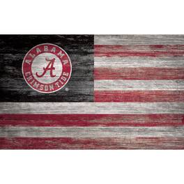 Fan Creations - Alabama Crimson Tide 11'' x 19'' Distressed Flag Sign - Multicolor