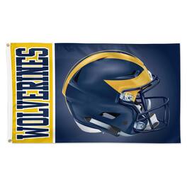 WinCraft - Michigan Wolverines 3' x 5' Helmet Deluxe Single-Sided Flag - Multicolor