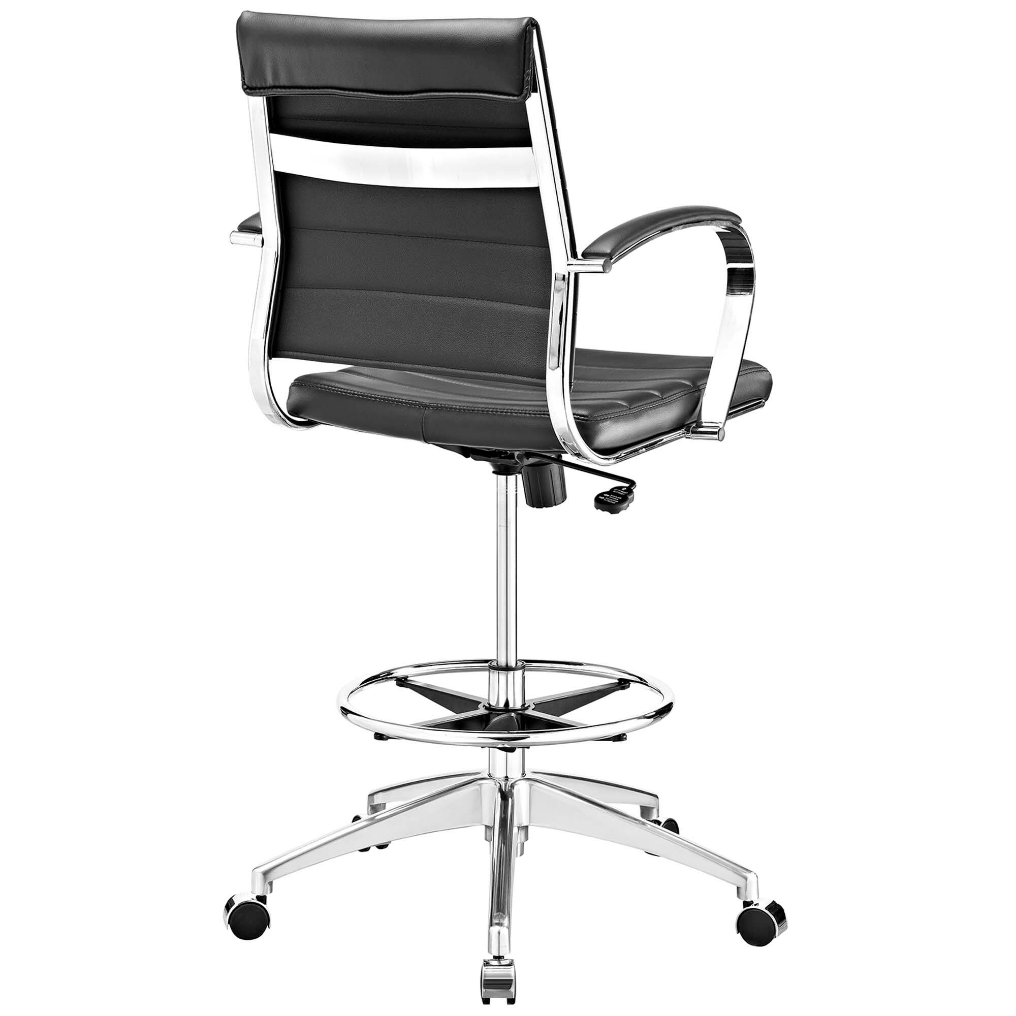 Alt View 3. Modway - Jive Drafting Chair by Modway - Black.