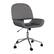 Front. Martha Stewart - Tyla Faux Leather Armless Office Chair - Gray Faux Leather/Polished Nickel.