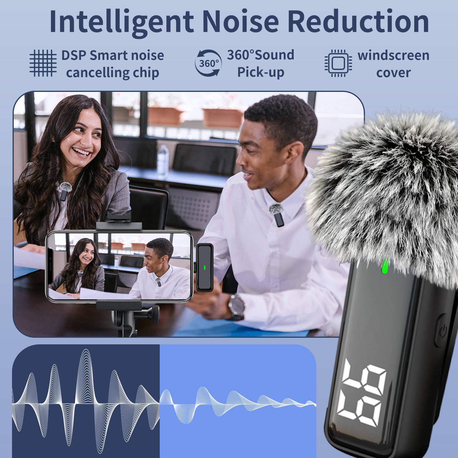 Intelligent Noise Reduction

- DSP Smart noise cancelling chip
- 360° Sound Pick-up
- windsreen cover