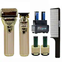 Babyliss - Pro FXONE GOLDFX Prepack FX1FSTGPK + Dual-Charging Prepack + Comb - Gold