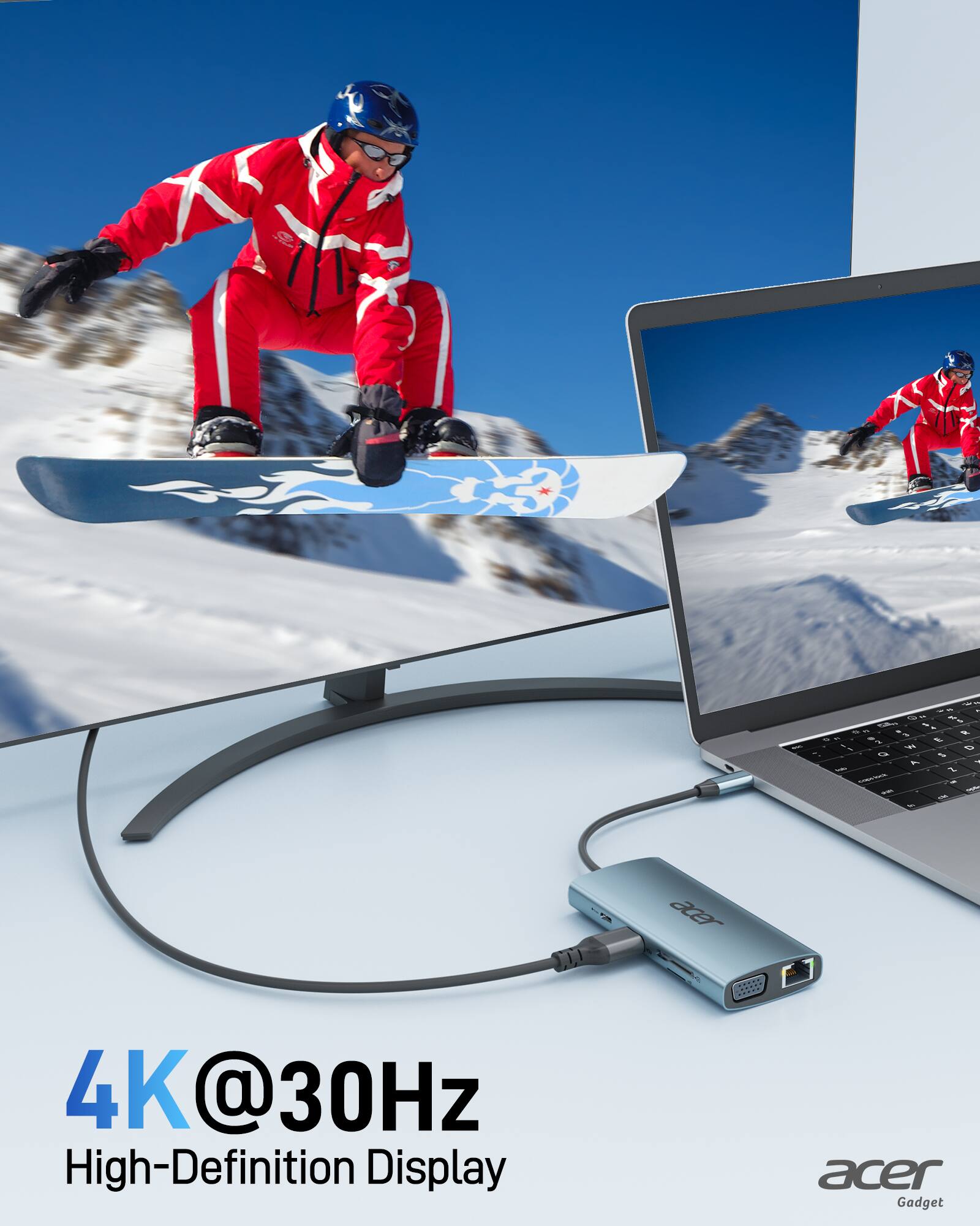 4K@30Hz  
High-Definition Display  

acer Gadget