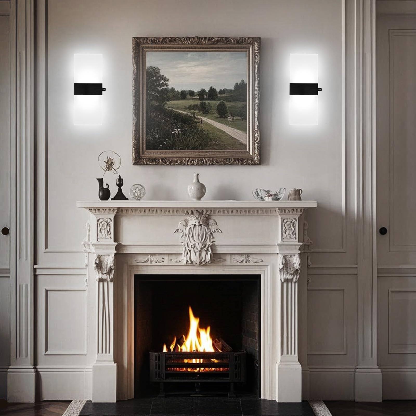 Alt View 2. TECH SAFARI - Modern Wall Sconce With Indoor Light Dimmable w Mounted Fixtures For Hallway Stairway Bedroom Cool Pack - 1 Warm White.