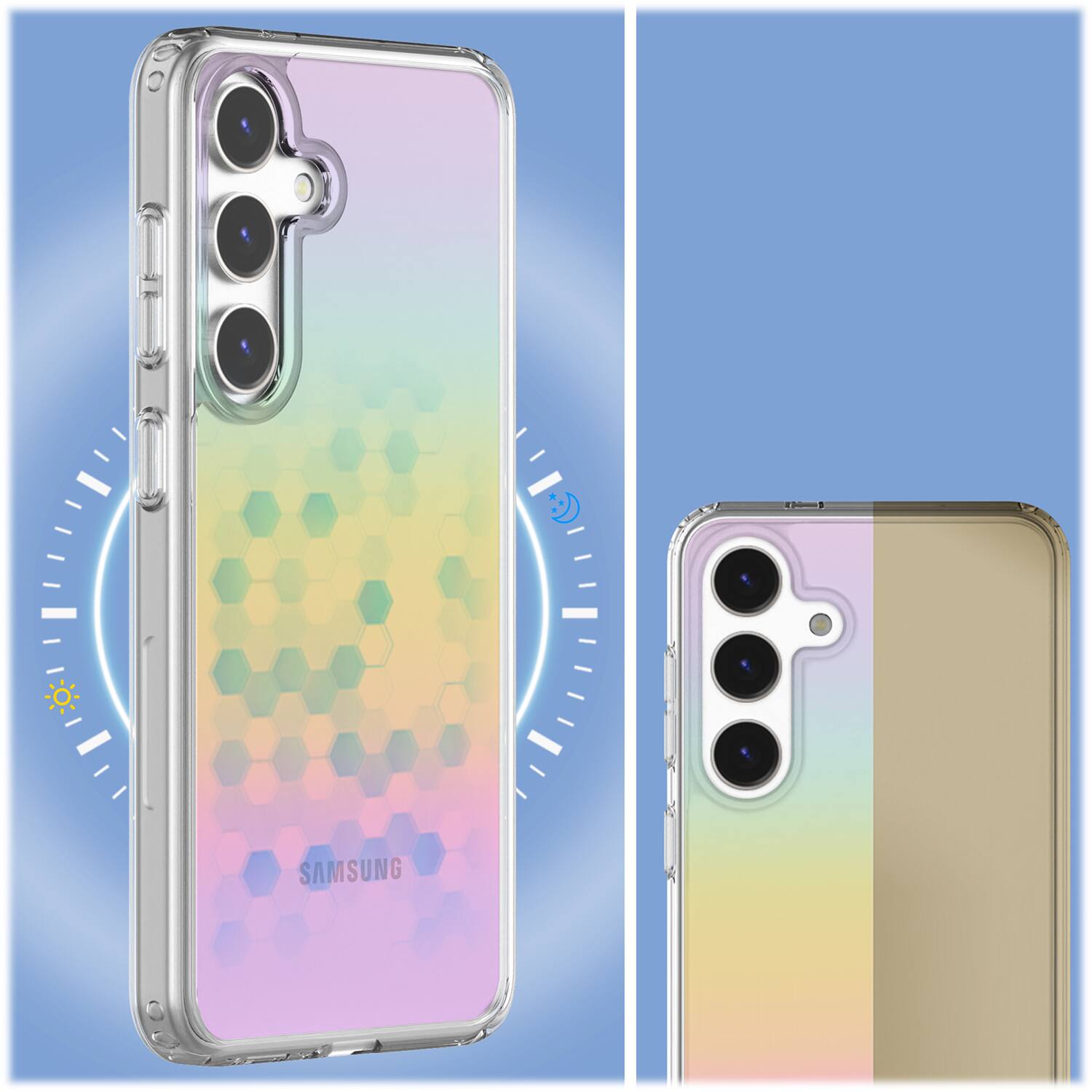 Alt View 14. SaharaCase - Hybrid-Flex Hard Shell Series Case for Samsung Galaxy S24 - Transparent Gradient.