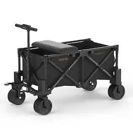 NAVEE - Wagon 4X Electric Utility Cart, 4WD, 9.3 Miles Max Range, 10 MPH Max Speed, 3000W Peak Power, Foldable - Black