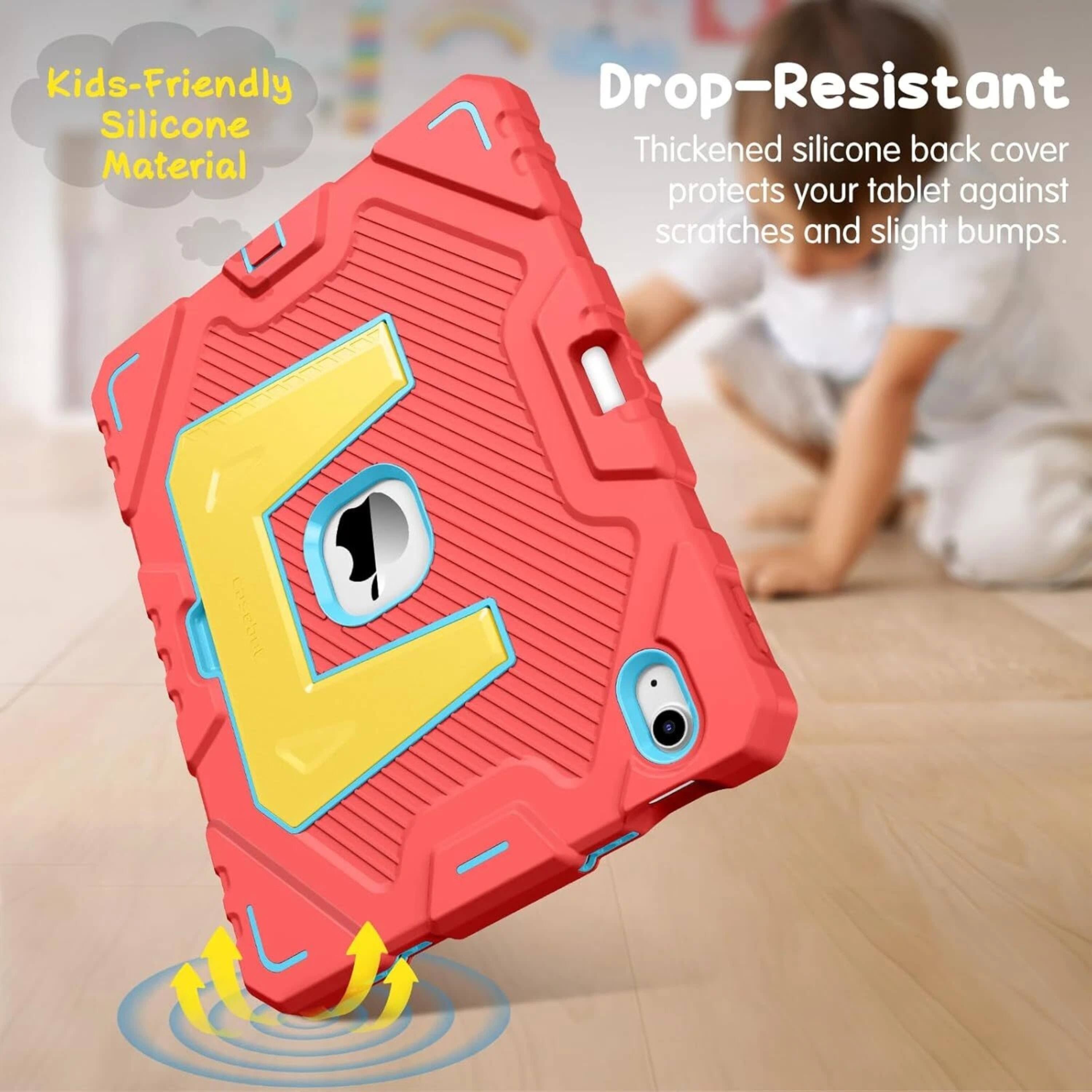 Kids-Friendly Silicone Material

Drop-Resistant

Thickened silicone back cover protects your tablet against scratches and slight bumps.