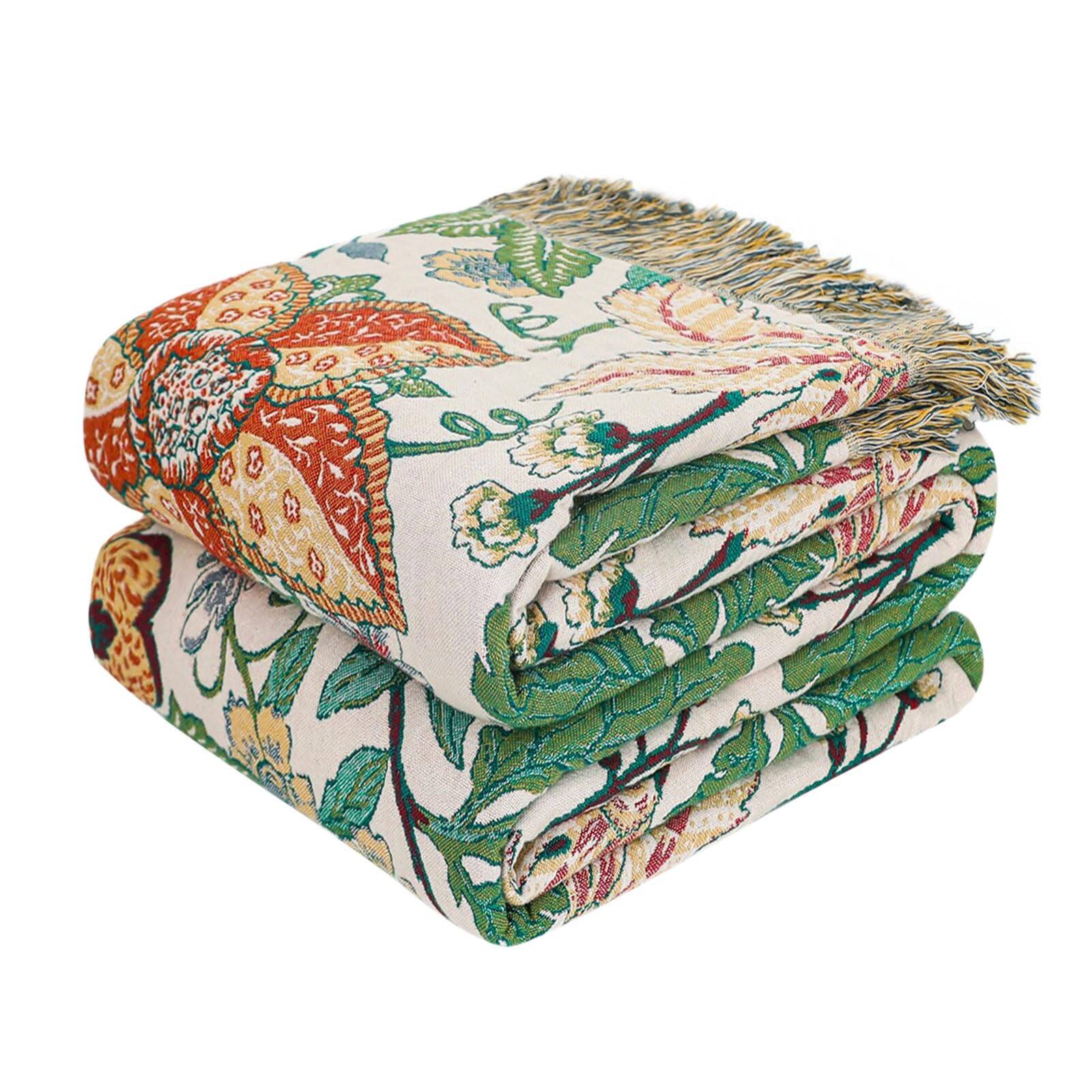 24-green Leaves-(50"x60")Throw