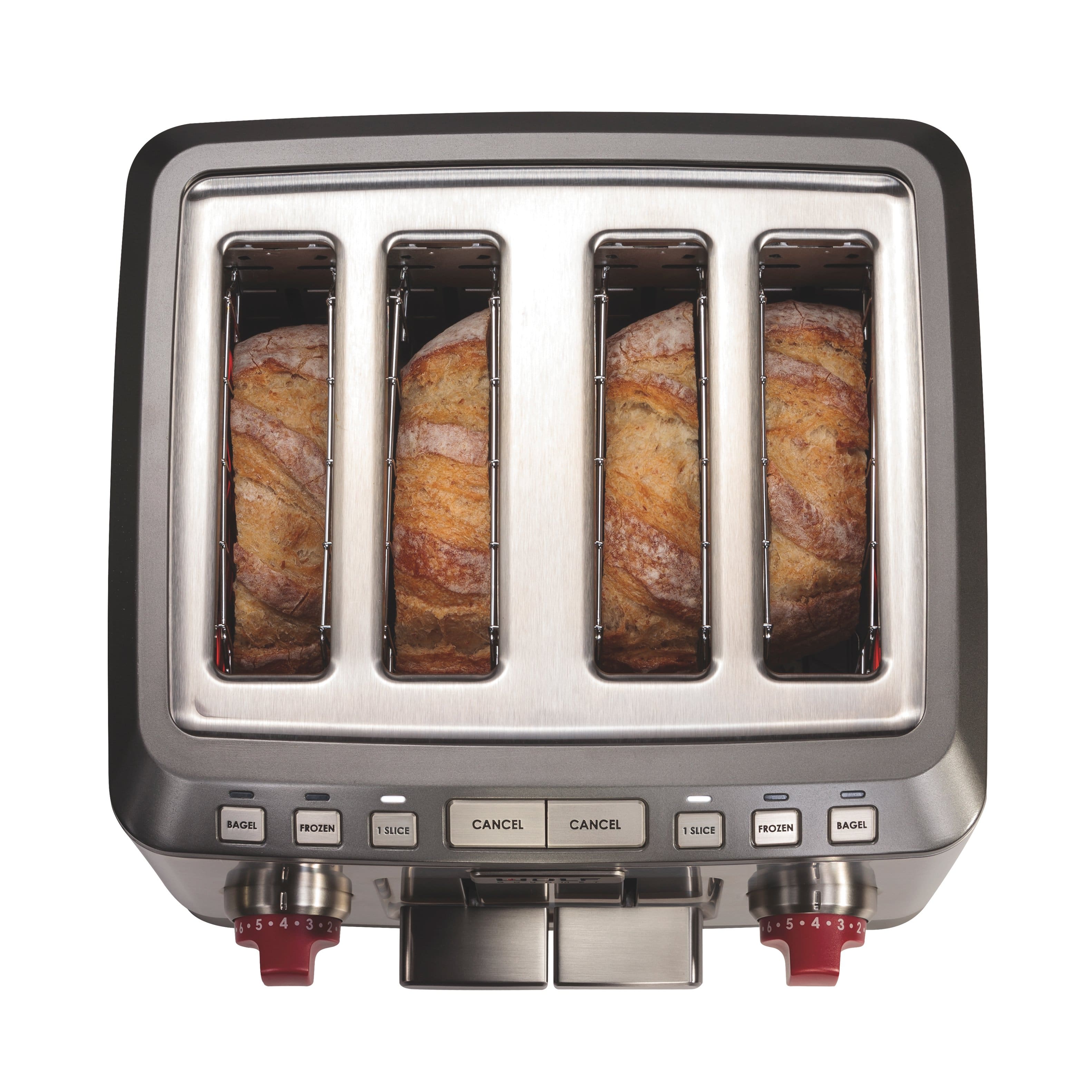 Left Zoom. Wolf Gourmet - Four-Slice Toaster - Stainless Steel.