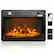 Alt View 1. Winado - 26" WiFi Smart Electric Fireplace Insert, 1400W Wall Recessed Fireplace Heater with 7 Flame Settings, Remote Control - Black.
