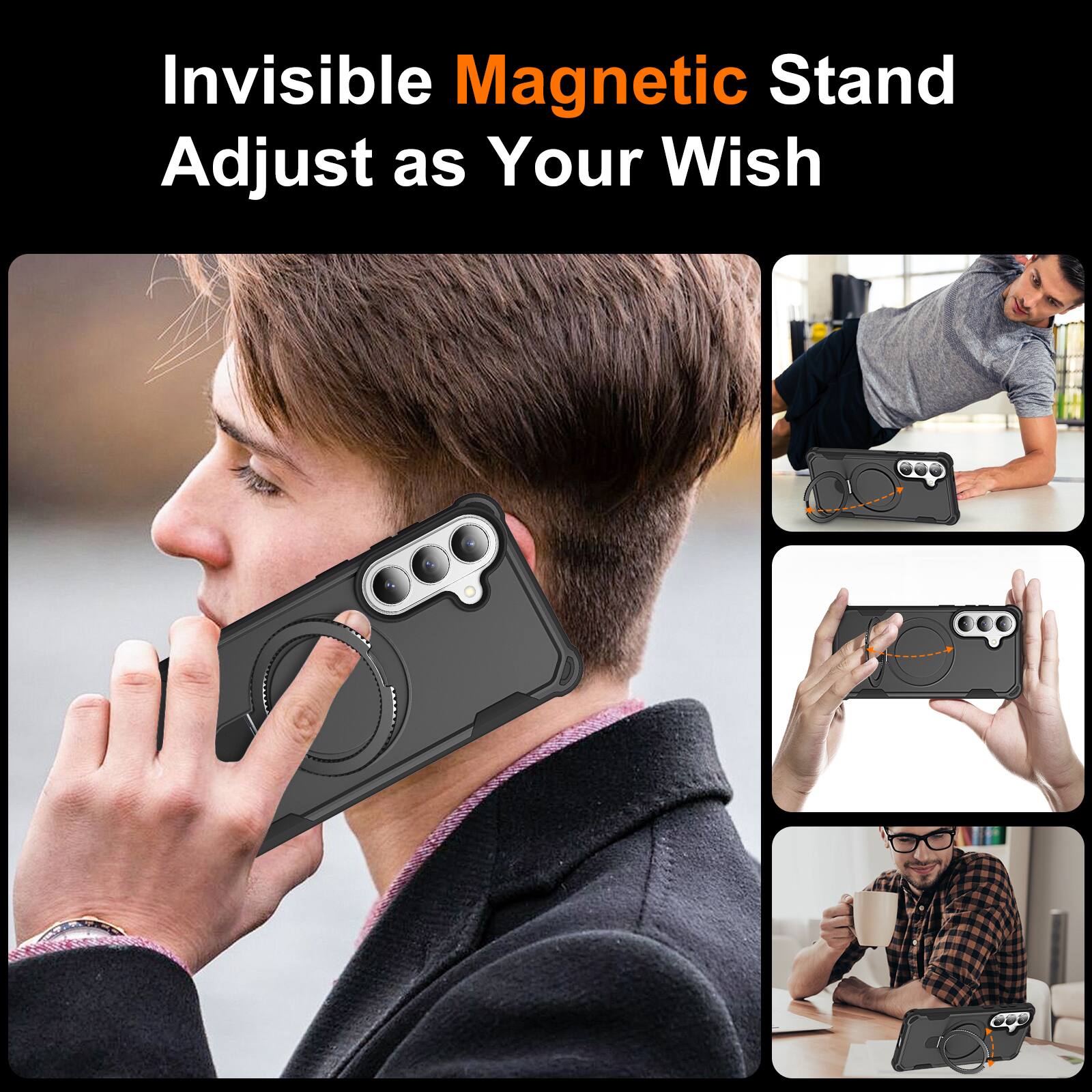 Invisible Magnetic Stand  
Adjust as Your Wish