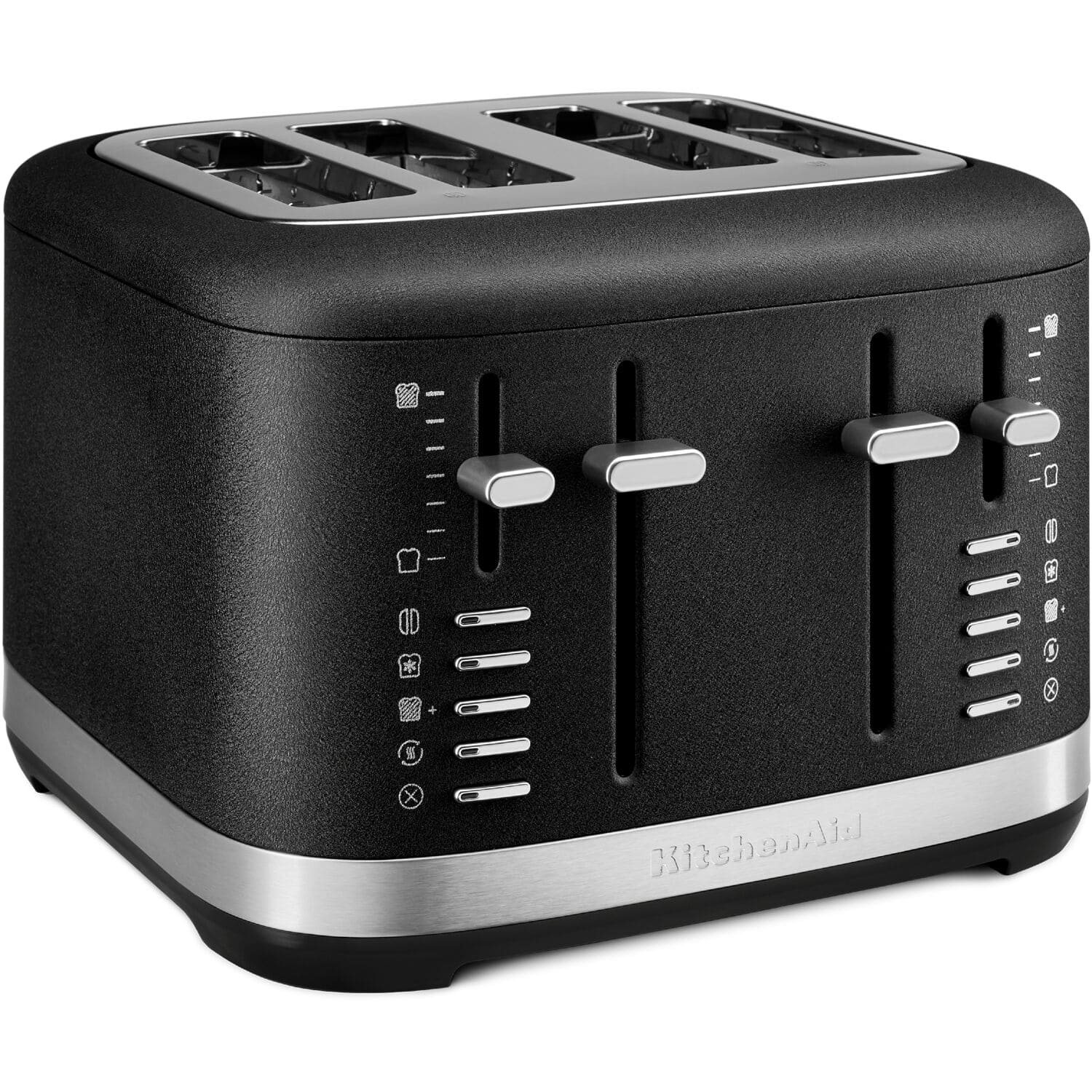 KitchenAid - 4 Slice Programmable Toaster, 120V - Cast Iron Black - Front_Zoom