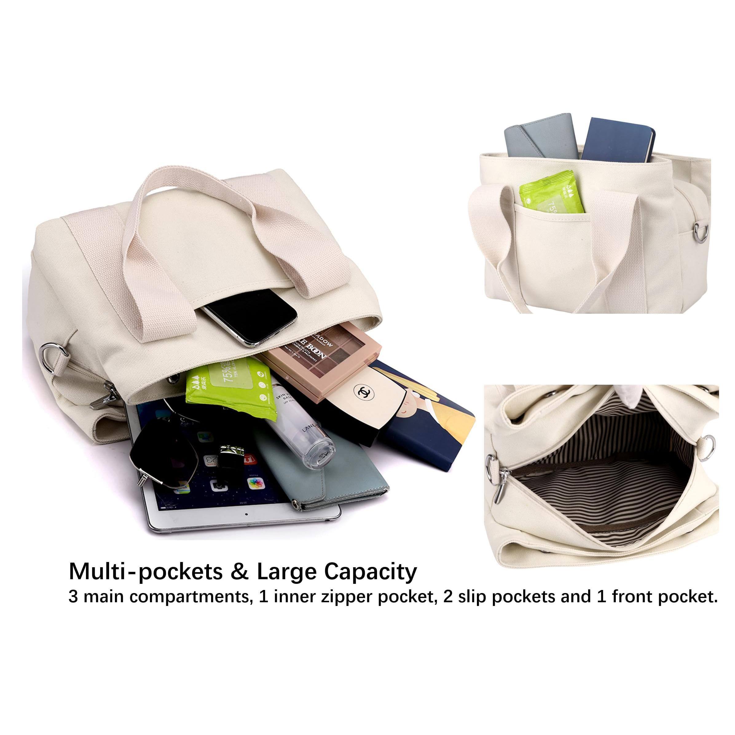 Multi-pockets & Large Capacity  
3 main compartments, 1 inner zipper pocket, 2 slip pockets and 1 front pocket.