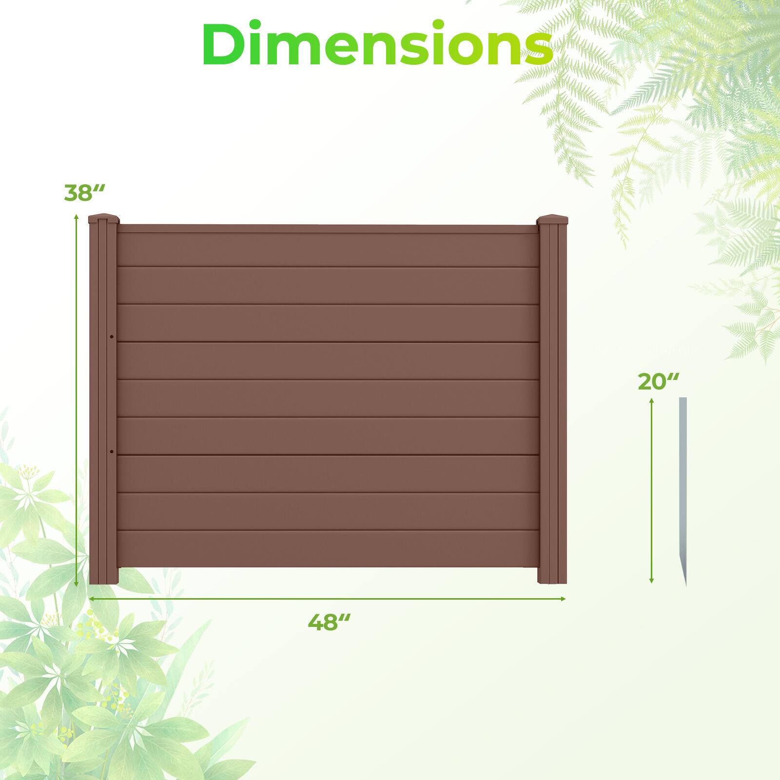 Dimensions: 38" x 20" x 48"