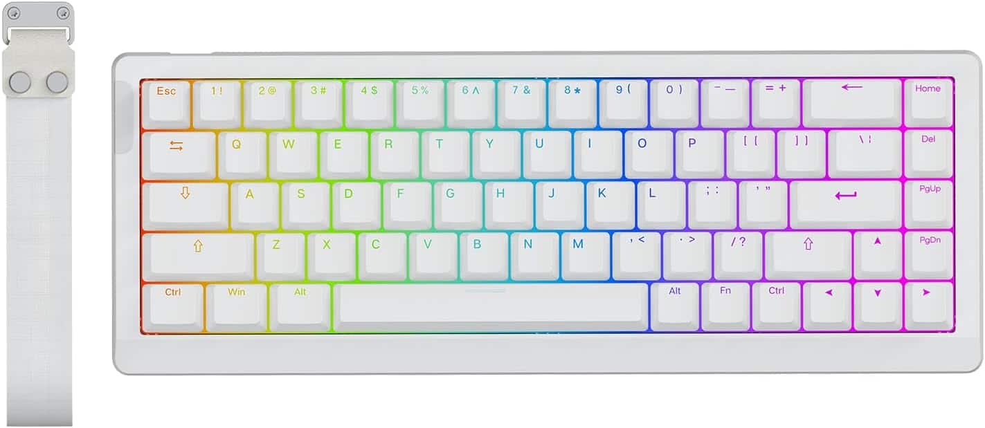 EPOMAKER - HE68 Lite Hall Effect Gaming Keyboard, 8k Polling & 128K Scan Rate, 0.01mm Adjustable Trigger, 0.125ms Latency - White