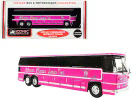 Iconic Replicas - 1980 MCI MC-9 Crusader II Intercity Coach Bus Allstate Charter Lines Vintage Bus & Motorcoach 1/87 - Pink