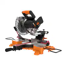 Front. WORX - 20V 7.25" Cordless Compound Miter Saw (1 x 4.0 Ah Battery and 1 x Charger) - Black.