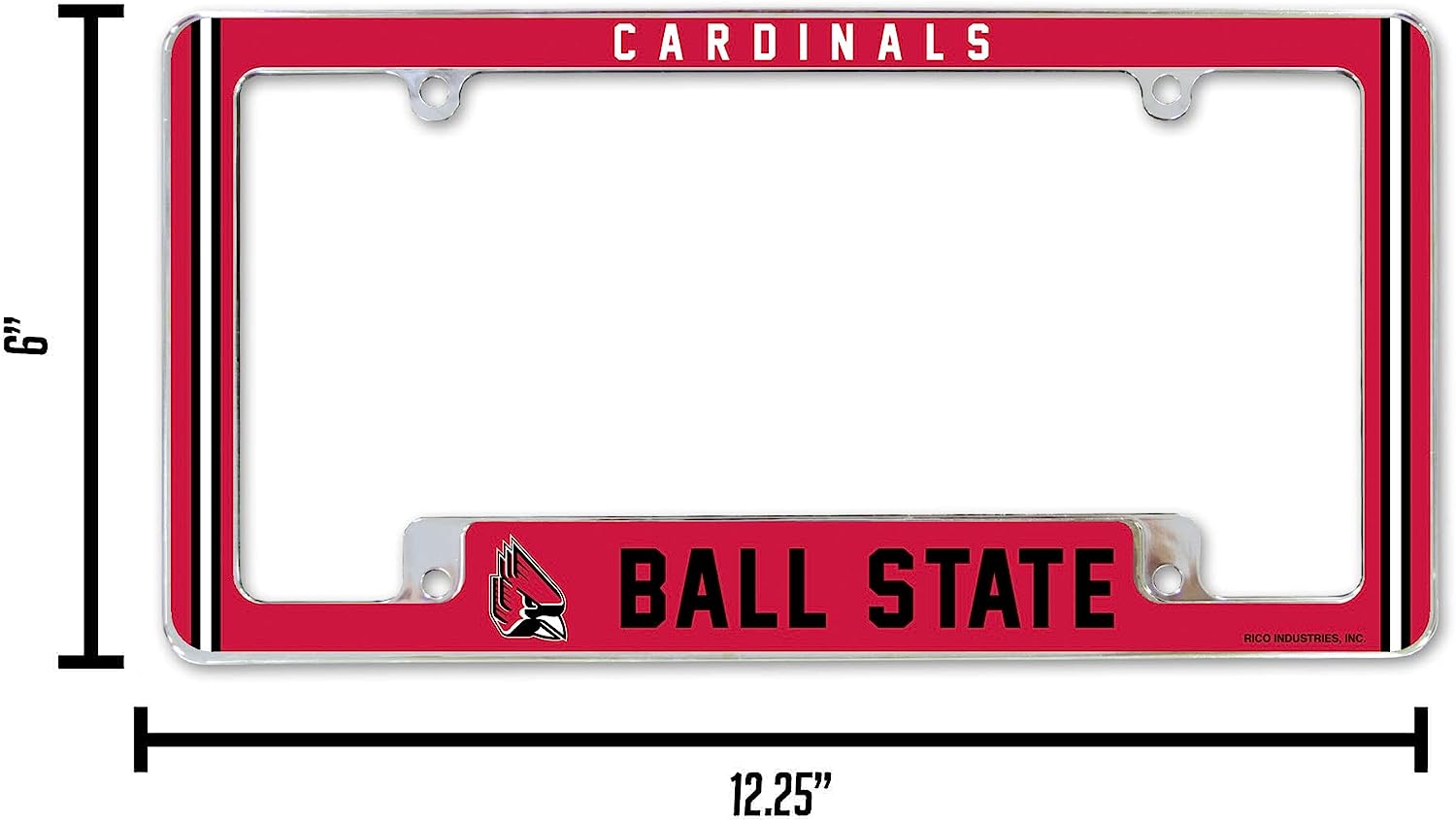 CARDINALS  
BALL STATE  

RICO INDUSTRIES, INC.  

6"  
12.25"