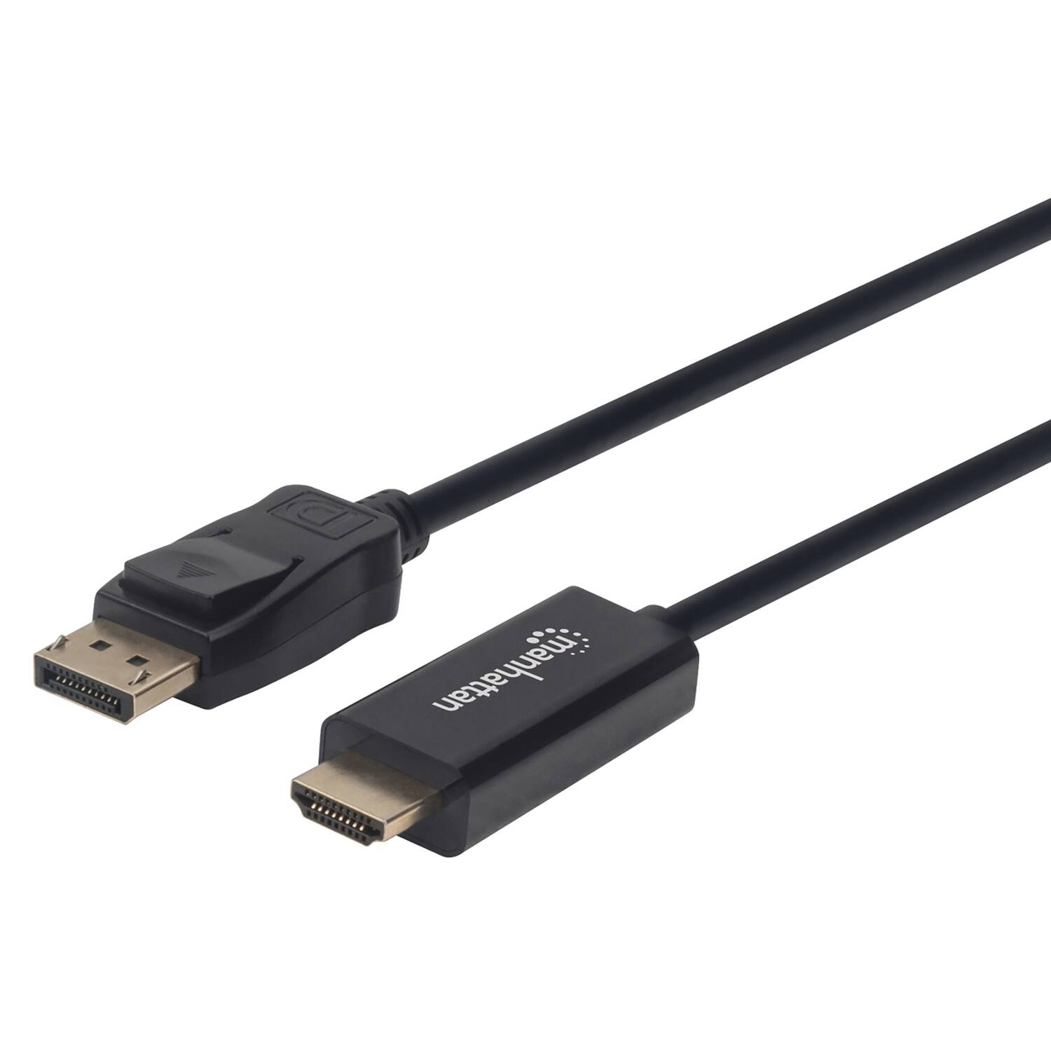 Angle. Manhattan - 4K @ 60 Hz DisplayPort to HDMI Cable 3 ft - Black.