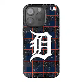 Keyscaper - MLB - Detroit Tigers Plaid Bling iPhone Case - 15 - Black