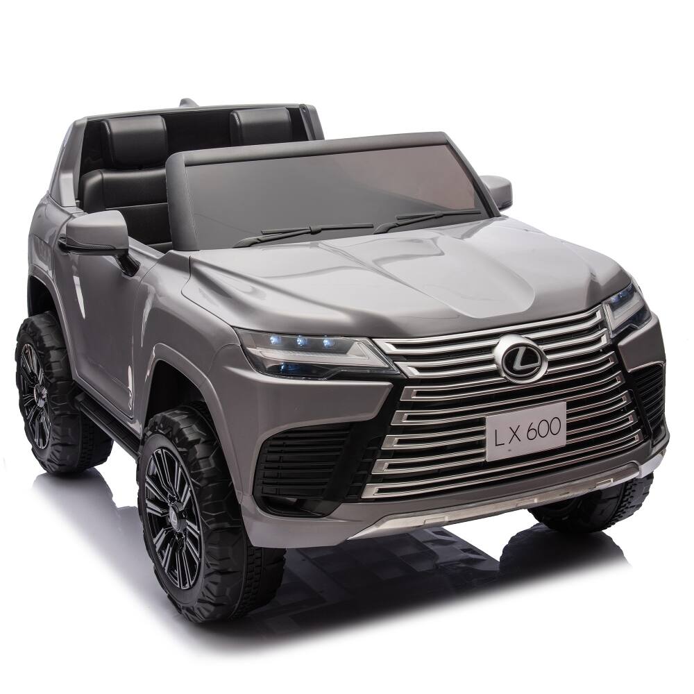 Alt View 4. Ropilly - Ropilly Licensed lexus lx600 ride on car 24V 2-Seater with Remote Control Gray.
