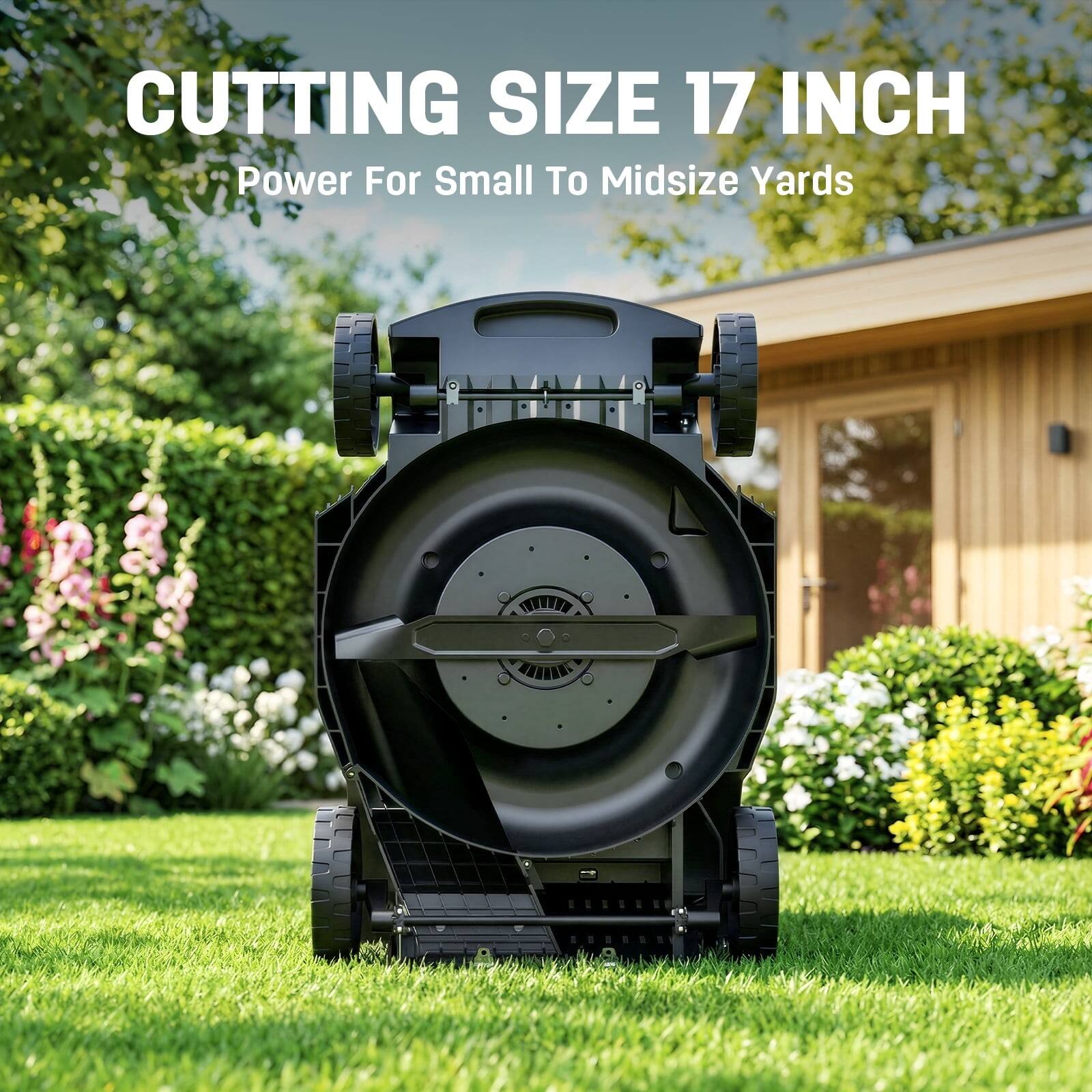 CUTTING SIZE 17 INCH  
Power For Small To Midsize Yards